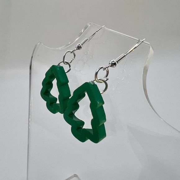 Christmas Tree Earrings - Cookie Cutter Earrings - Dangle Earrings - Picture 5 of 8